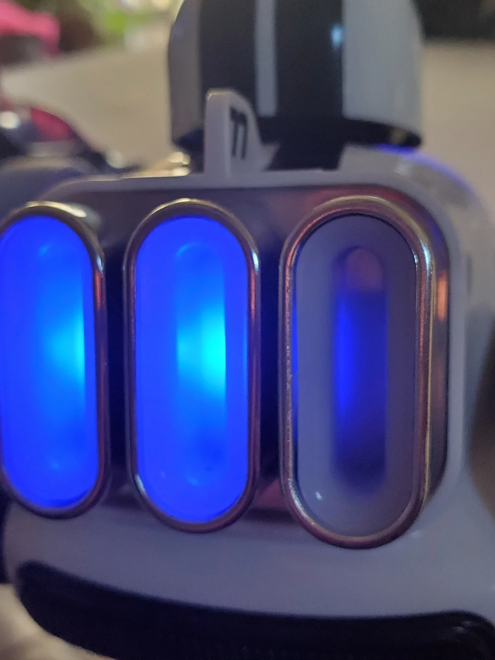 Sharper Image Glow RC Battle Cars — Black & White with Red & Blue LEDs